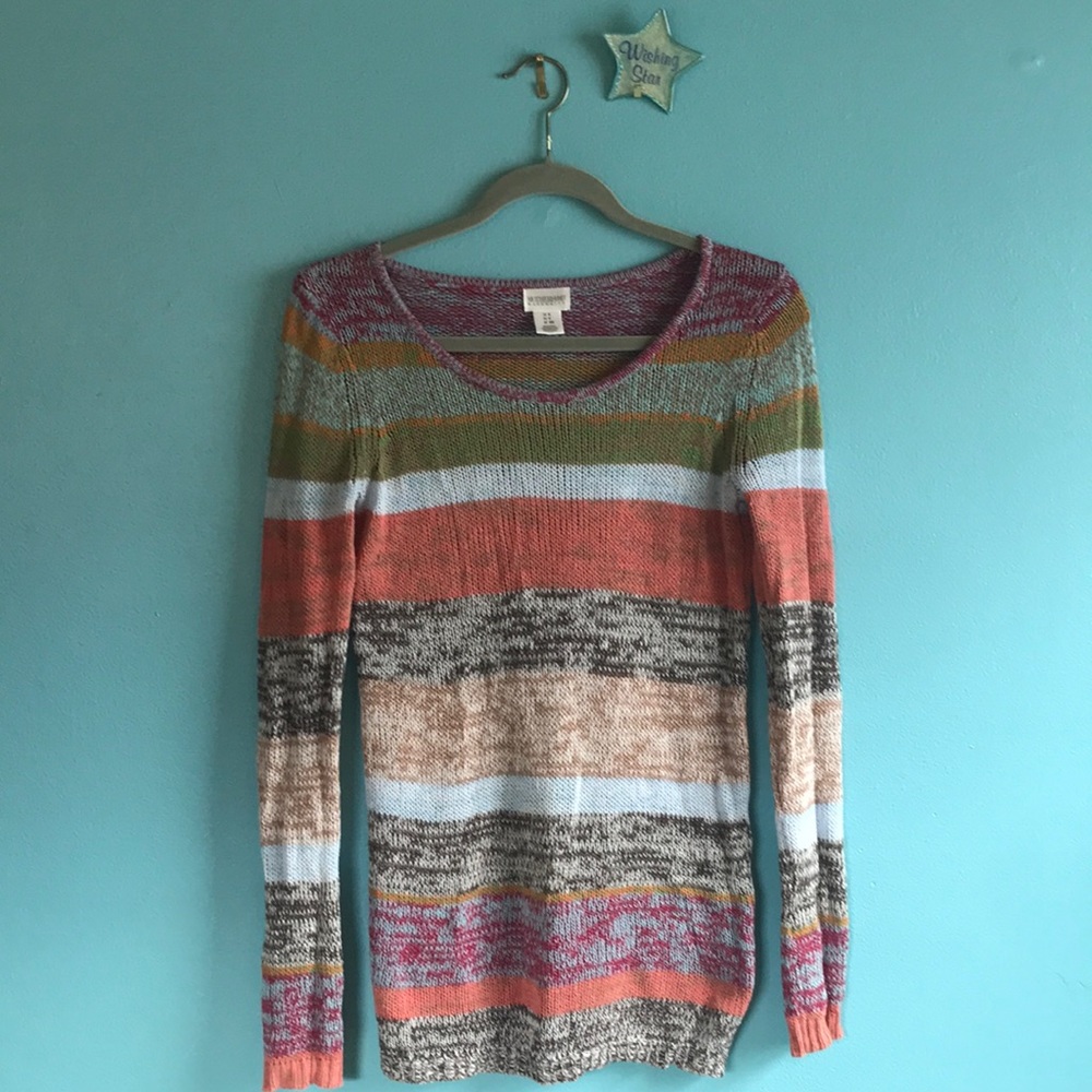 Motherhood Maternity, light knit multi-color sweater